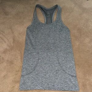 Grey lululemon swiftly tank top